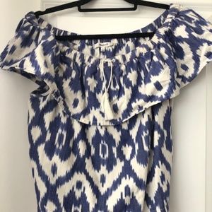 Madewell Ikat Off the Shoulder Top